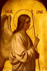 Detalle del iconostasio que representa al Ángel de la Anunciación, 1861